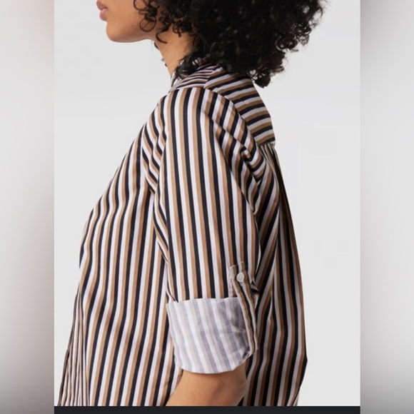 Boss Black and White Striped Button Down Shirt - Picture 8 of 8